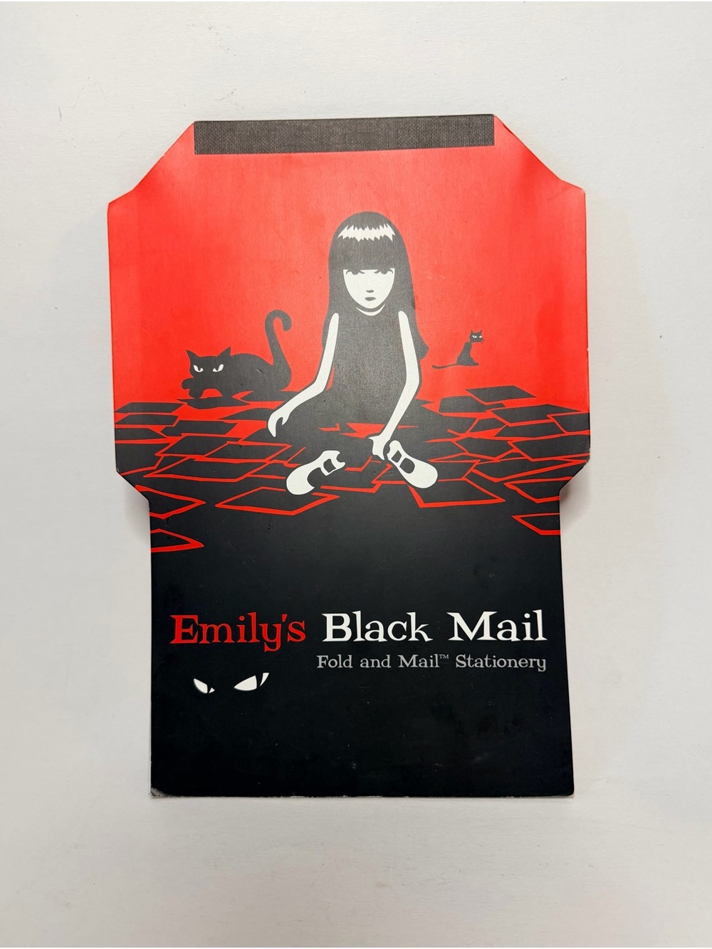 2001 Emily the Strange “Black Mail” Fold & Mail Stationery